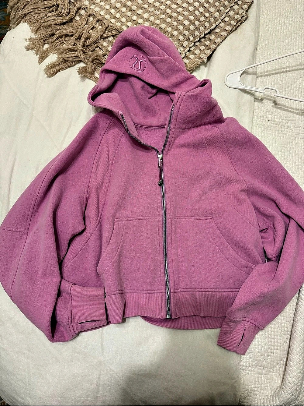 Lululemon Scuba Oversized Full-Zip Hoodie Pink M/L